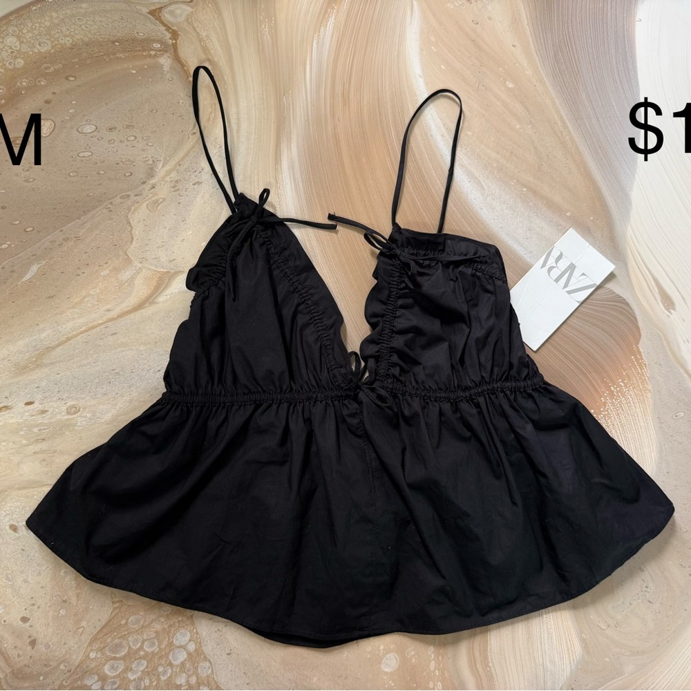 Zara Black Crop Top